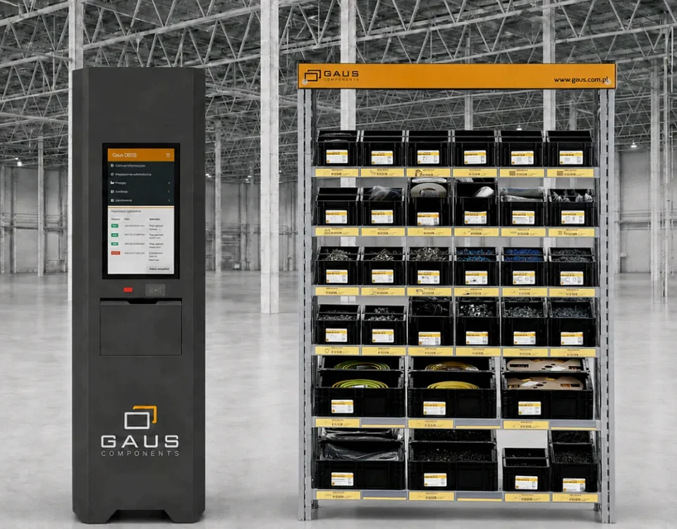 Hybrid GAUS supply system combining vending machines, a Kanban supermarket and a Mobile Demand Reporting Point