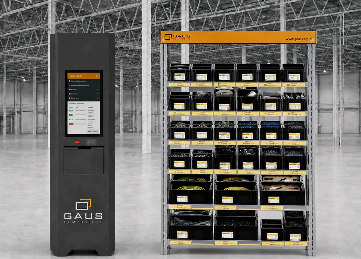 Hybrid GAUS supply system combining vending machines, a Kanban supermarket and a Mobile Demand Reporting Point